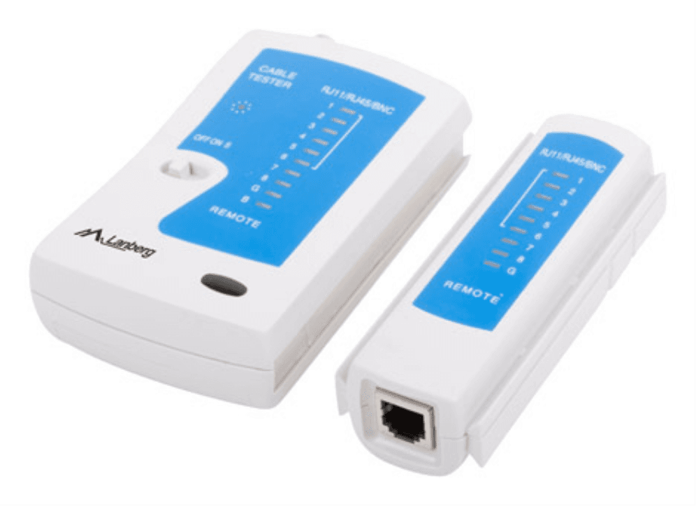 Lanberg NT-0401 comprobador de cables de red Comprobador de cables UTP/STP Azul, Blanco