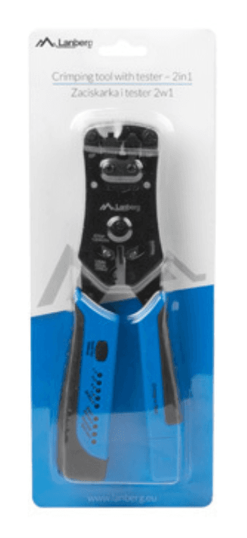 Lanberg NT-0203 crimpadora Herramienta para prensar Negro, Azul