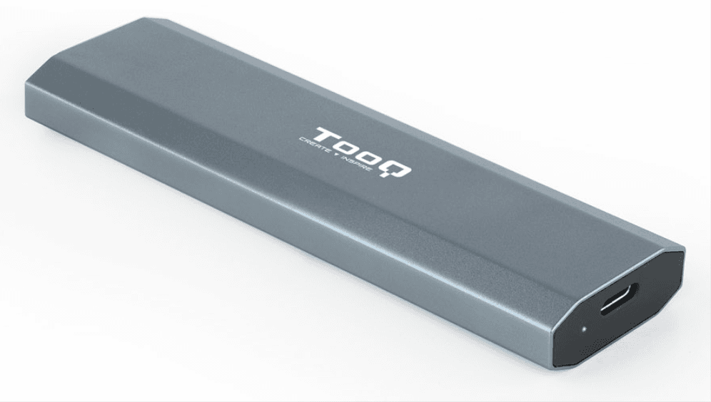 TooQ Shura Caja externa para unidad de estado sólido (SSD) Gris M.2
