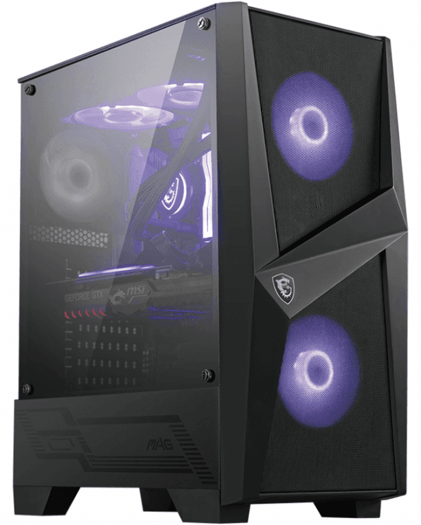MSI MAG Forge 100M Midi Tower Negro, Transparente