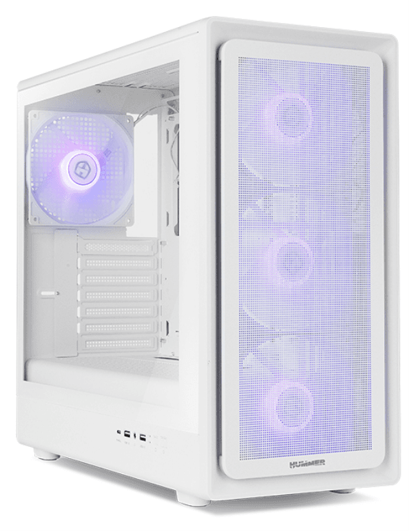 NOX Hummer NXHUMMERAEROWH carcasa de ordenador Midi Tower Blanco