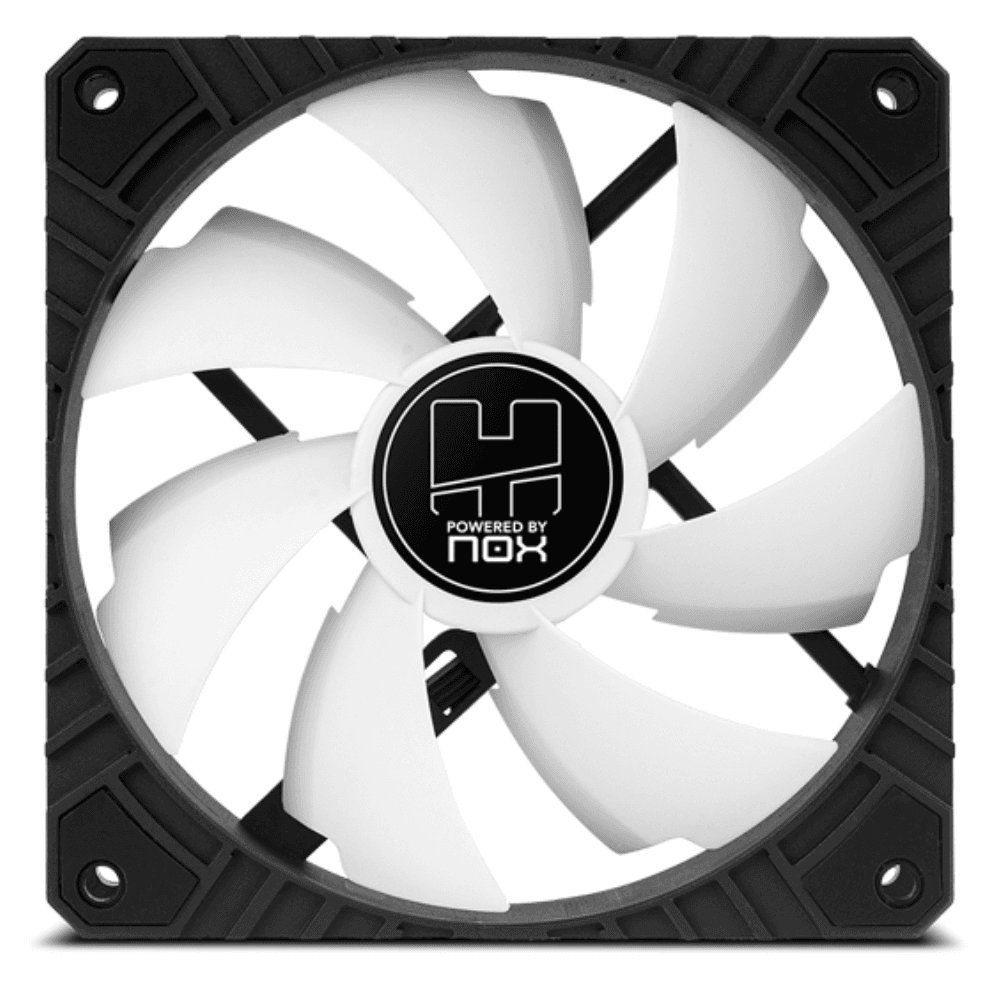 NOX Hummer H-FAN PRO Carcasa del ordenador Ventilador 12 cm Negro, Blanco