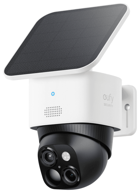 Eufy SoloCam S340, cámara solar de seguridad, cámara exterior inalámbrica, vigilancia de 360°, sin puntos ciegos, Wi - Fi 2,4 GHz, sin cuotas mensuales, compatible con HomeBase 3