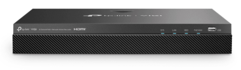 TP-Link VIGI NVR2008H-8MP Grabadore de vídeo en red (NVR) Negro