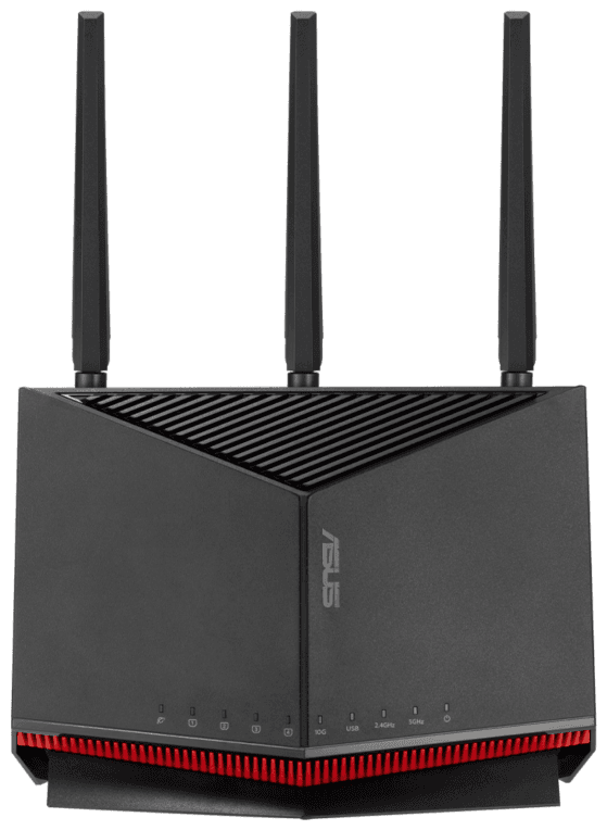 ASUS RT-BE86U router inalámbrico 10 Gigabit Ethernet Doble banda (2,4 GHz / 5 GHz) Negro