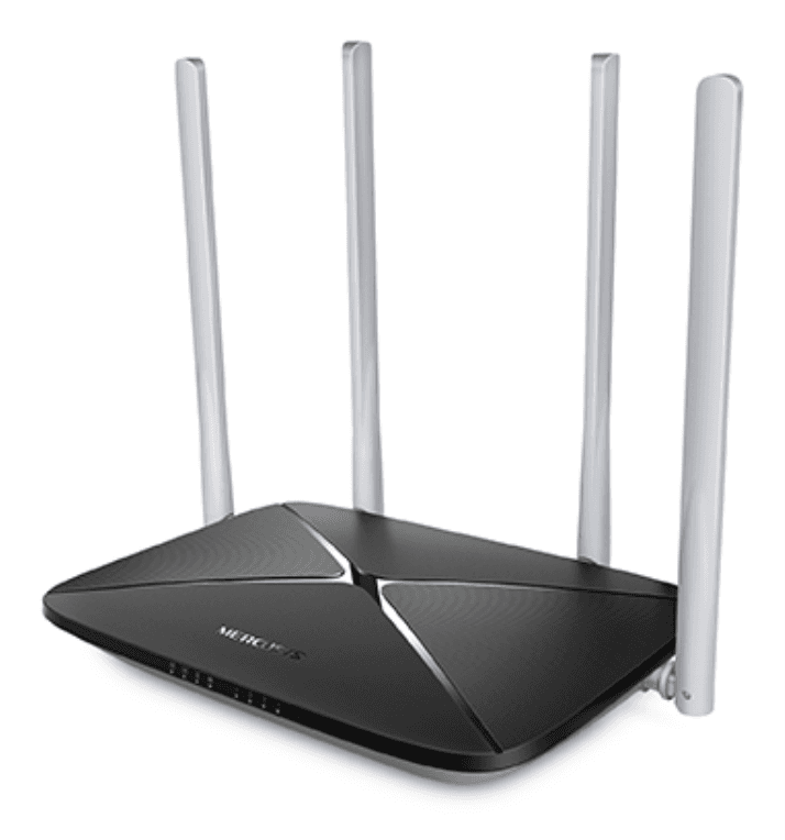 Mercusys AC12 router inalámbrico Ethernet rápido Doble banda (2,4 GHz / 5 GHz) Negro