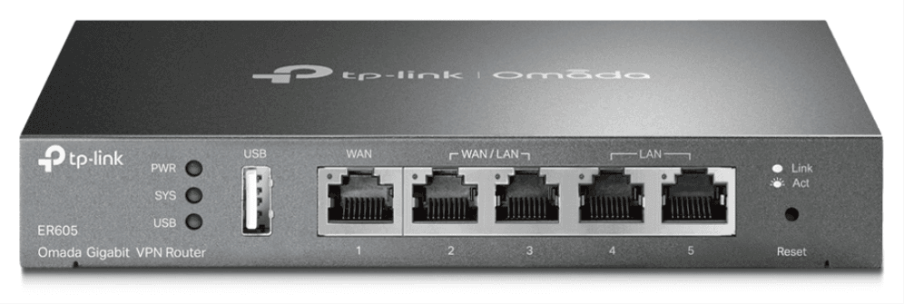 TP-Link Omada ER605 router Gigabit Ethernet Negro