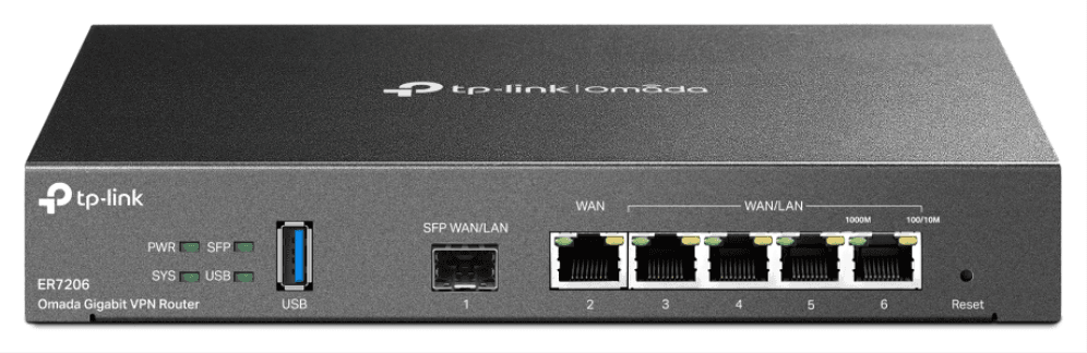TP-Link Omada ER7206 router Gigabit Ethernet Negro