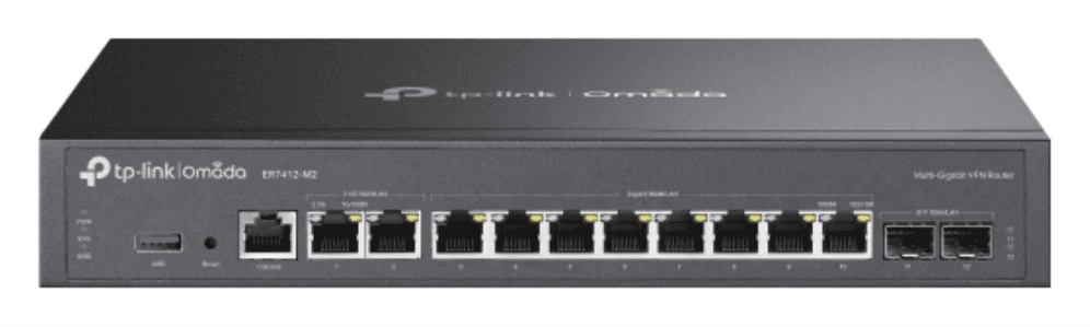 TP-Link Omada ER7412-M2 router 2.5 Gigabit Ethernet, Gigabit Ethernet Negro