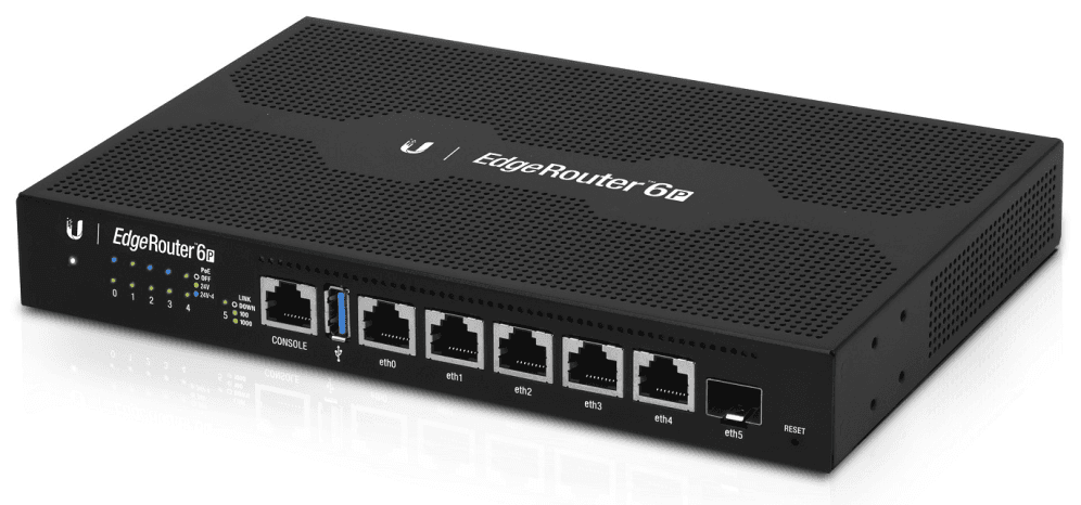 Ubiquiti EdgeRouter 6P router Gigabit Ethernet Negro
