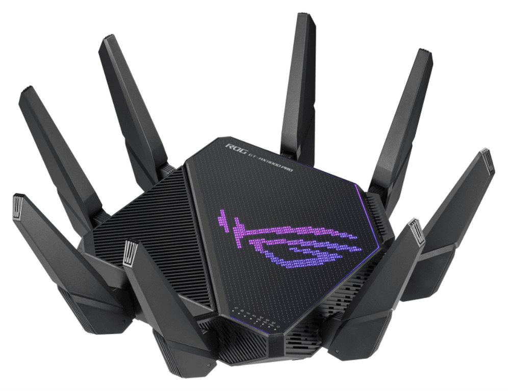 ASUS ROG Rapture GT-AX11000 Pro router inalámbrico Gigabit Ethernet Tribanda (2,4 GHz/5 GHz/5 GHz) Negro