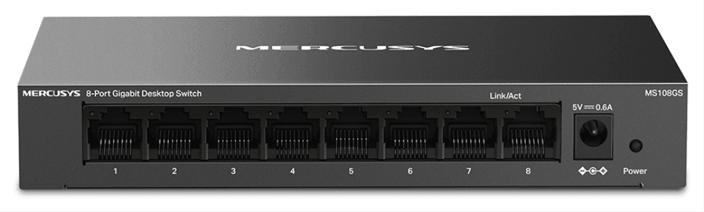 Mercusys MS108GS switch No administrado Gigabit Ethernet (10/100/1000) Negro