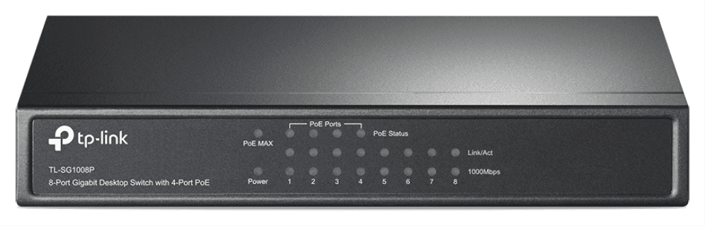 TP-Link TL-SG1008P Gestionado Gigabit Ethernet (10/100/1000) Energía sobre Ethernet (PoE) Gris