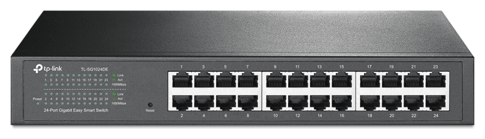 TP-Link TL-SG1024DE Gestionado L2 Gigabit Ethernet (10/100/1000) 1U Negro