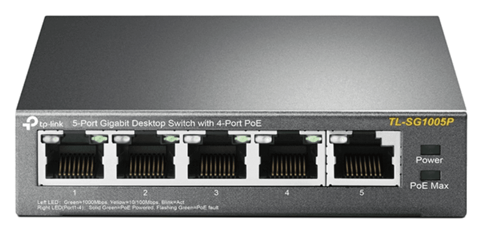 TP-Link TL-SG1005P No administrado Gigabit Ethernet (10/100/1000) Energía sobre Ethernet (PoE) Negro