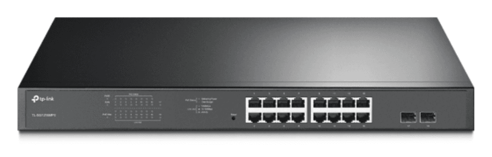 TP-Link TL-SG1218MPE Gestionado L2 Gigabit Ethernet (10/100/1000) Energía sobre Ethernet (PoE) 1U Negro