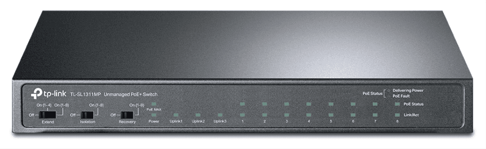 TP-Link TL-SL1311MP switch No administrado Fast Ethernet (10/100) Energía sobre Ethernet (PoE) Negro