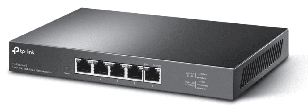 TP-Link TL-SG105-M2 switch No administrado 2.5G Ethernet (100/1000/2500) Negro