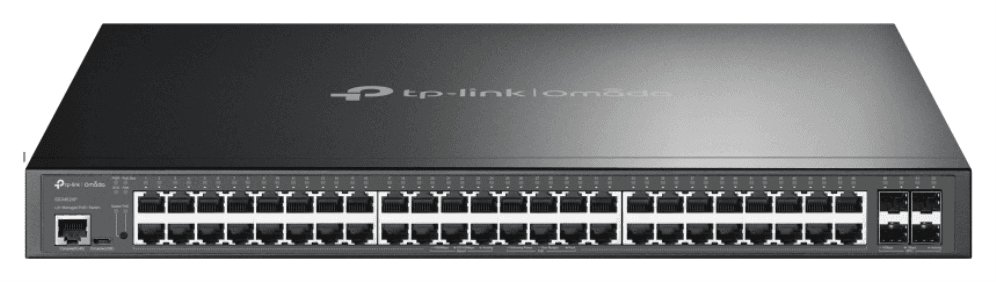 TP-Link Omada SG3452XP switch Gestionado L2+ Gigabit Ethernet (10/100/1000) Energía sobre Ethernet (PoE) 1U Negro