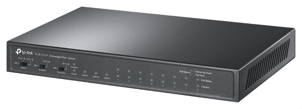 TP-Link TL-SL1311P switch Fast Ethernet (10/100) Energía sobre Ethernet (PoE) Negro
