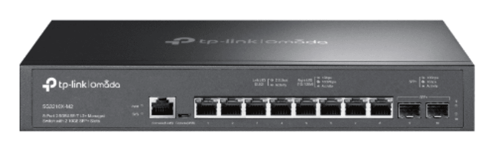 TP-Link Omada SG3210X-M2 switch Gestionado L2+ 2.5G Ethernet (100/1000/2500) 1U Negro