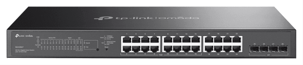 TP-Link Omada SG2428LP switch Gestionado L2/L2+ Gigabit Ethernet (10/100/1000) Energía sobre Ethernet (PoE) Gris