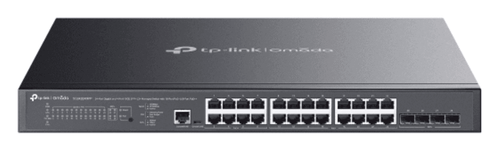 TP-Link Omada SG3428XMPP switch Gestionado L2+ Gigabit Ethernet (10/100/1000) Energía sobre Ethernet (PoE) 1U Negro