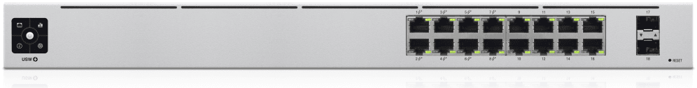 Ubiquiti UniFi 16-Port PoE Gestionado L2/L3 Gigabit Ethernet (10/100/1000) Energía sobre Ethernet (PoE) 1U Plata