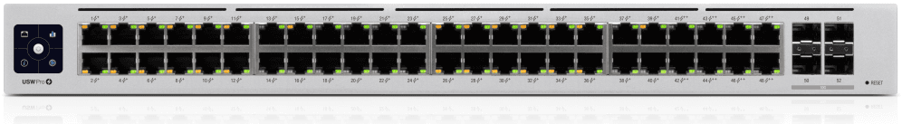 Ubiquiti UniFi Pro 48-Port PoE Gestionado L2/L3 Gigabit Ethernet (10/100/1000) Energía sobre Ethernet (PoE) 1U Plata
