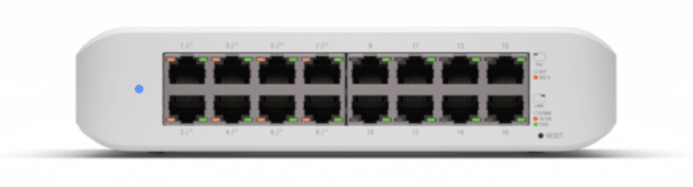 Ubiquiti UniFi Switch Lite 16 PoE L2 Gigabit Ethernet (10/100/1000) Energía sobre Ethernet (PoE) Blanco