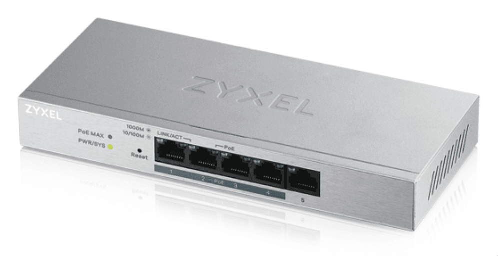 Zyxel GS1200-5HP v2 Gestionado Gigabit Ethernet (10/100/1000) Energía sobre Ethernet (PoE) Gris