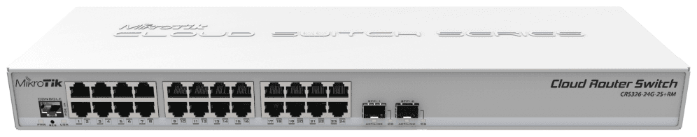 Mikrotik CRS326-24G-2S+RM switch Gestionado L2 Gigabit Ethernet (10/100/1000) Gris