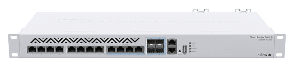 Mikrotik CRS312-4C+8XG-RM switch Gestionado L3 10G Ethernet (100/1000/10000) 1U Blanco