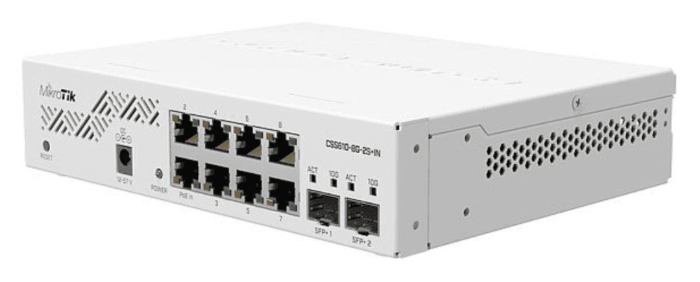 Mikrotik CSS610-8G-2S+IN switch Gigabit Ethernet (10/100/1000) Energía sobre Ethernet (PoE) Blanco