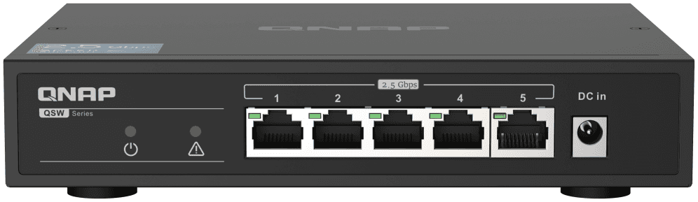 QNAP QSW-1105-5T switch No administrado Gigabit Ethernet (10/100/1000) Negro
