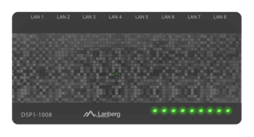 Lanberg DSP1-1008 switch No administrado Gigabit Ethernet (10/100/1000) Negro, Gris