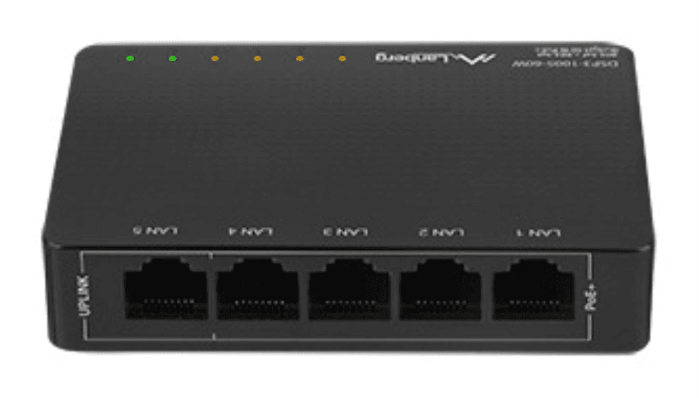 Lanberg DSP3-1005-60W switch No administrado Gigabit Ethernet (10/100/1000) Energía sobre Ethernet (PoE) Negro