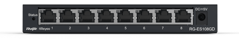Ruijie Networks RG-ES108GD switch No administrado Gigabit Ethernet (10/100/1000) Negro
