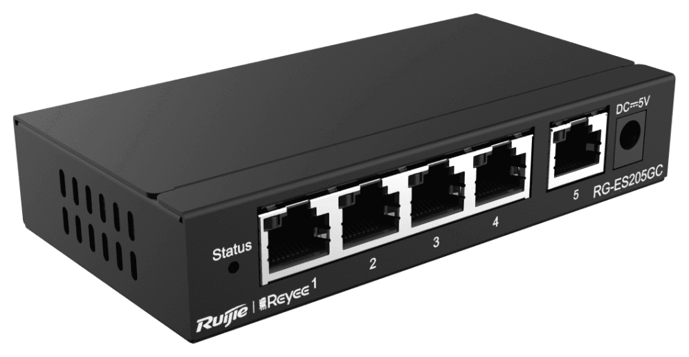 Ruijie Networks RG-ES205GC switch Gestionado L2 Gigabit Ethernet (10/100/1000) Negro