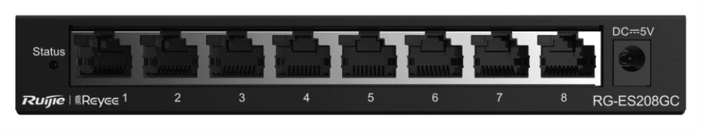 Ruijie Networks RG-ES208GC switch Gestionado L2 Gigabit Ethernet (10/100/1000) Gris