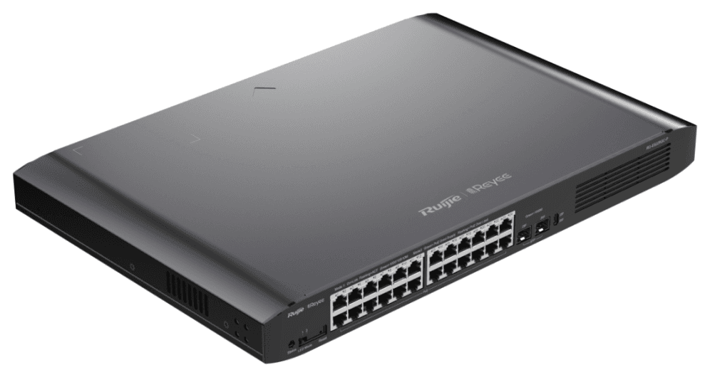 Ruijie Networks RG-ES226GC-P switch Gestionado L2 Gigabit Ethernet (10/100/1000) Energía sobre Ethernet (PoE) Negro