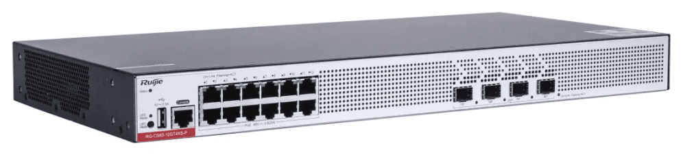 Ruijie Networks RG-CS83-12GT4XS-P switch Gestionado L3 Gigabit Ethernet (10/100/1000) Energía sobre Ethernet (PoE) 1U Gris