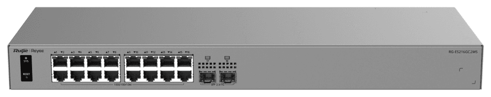 Ruijie Networks RG-ES216GC2MS switch Gestionado L2 Gigabit Ethernet (10/100/1000) Gris
