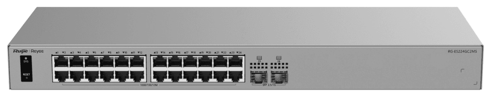 Ruijie Networks RG-ES224GC2MS switch Gestionado L2 Gigabit Ethernet (10/100/1000) Gris