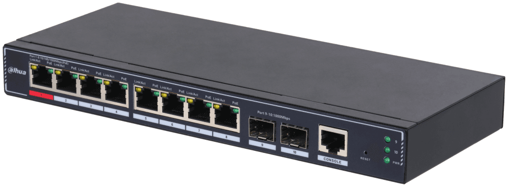Dahua Technology PoE SG4010P-2F Gestionado L2 Gigabit Ethernet (10/100/1000) Energía sobre Ethernet (PoE) Negro