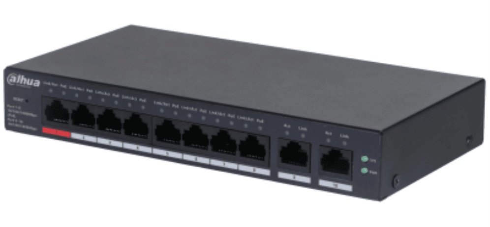 Dahua Technology DH-CS4010-8GT-110 switch Gestionado L2 Gigabit Ethernet (10/100/1000) Energía sobre Ethernet (PoE) Negro