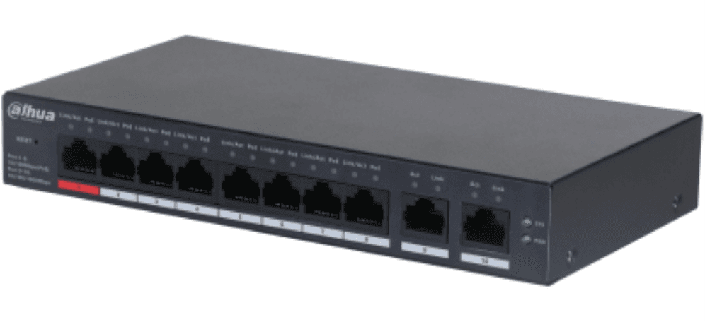 Dahua Technology DH-CS4010-8ET-110 switch Gestionado L2 Fast Ethernet (10/100) Energía sobre Ethernet (PoE) Negro