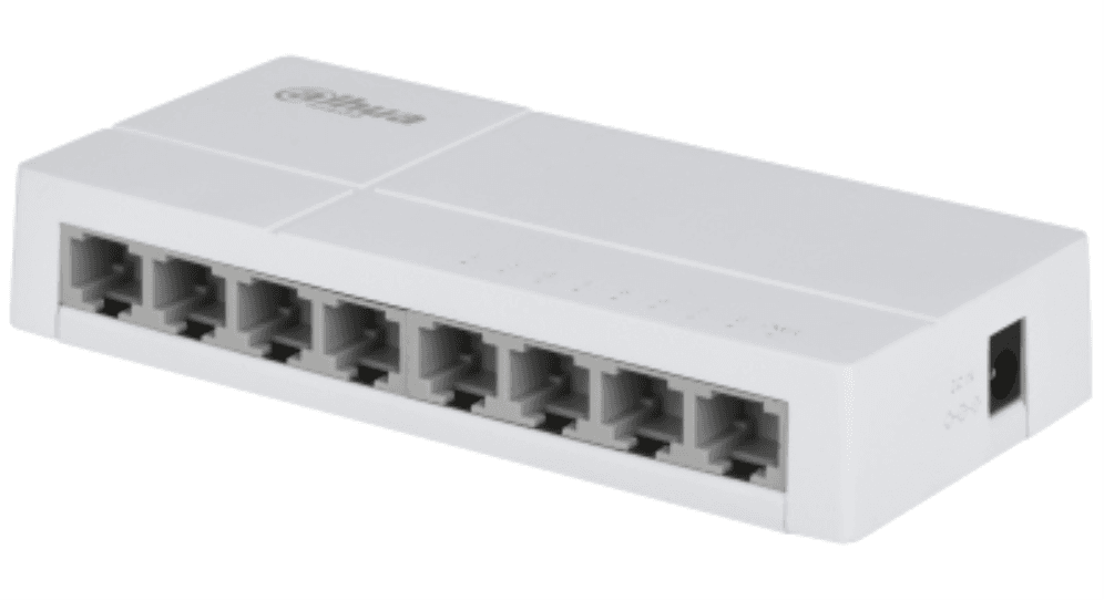 Dahua Technology PoE DH-SF1008 switch No administrado Fast Ethernet (10/100) Energía sobre Ethernet (PoE) Escritorio Gris claro