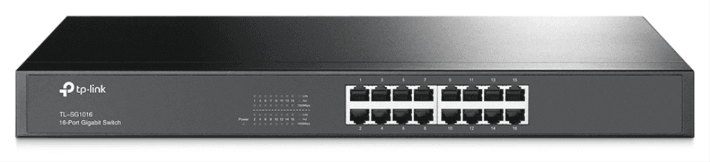 TP-Link TL-SG1016 No administrado Gigabit Ethernet (10/100/1000) 1U Negro