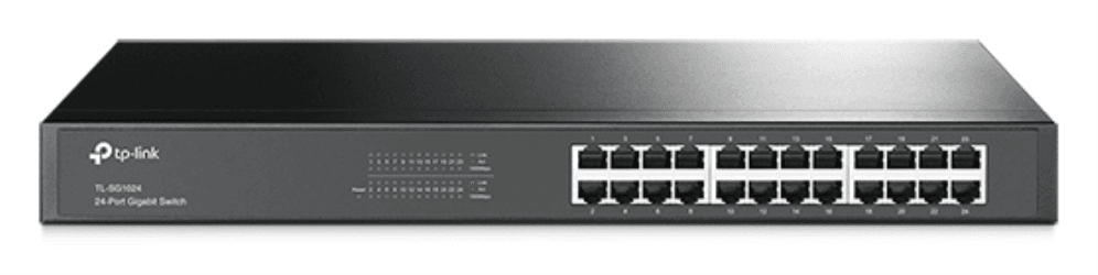 TP-Link TL-SG1024 No administrado Gigabit Ethernet (10/100/1000) 1U Negro